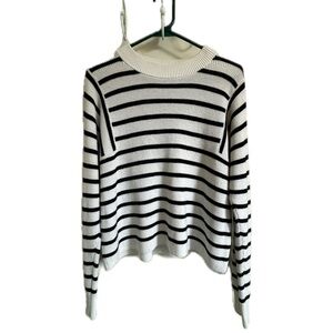 Black and white striped Banana Republic sweater